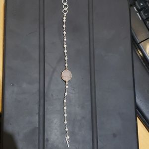Druzy & pearl bracelet